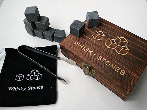 Luxe whiskey stones - Set van 9