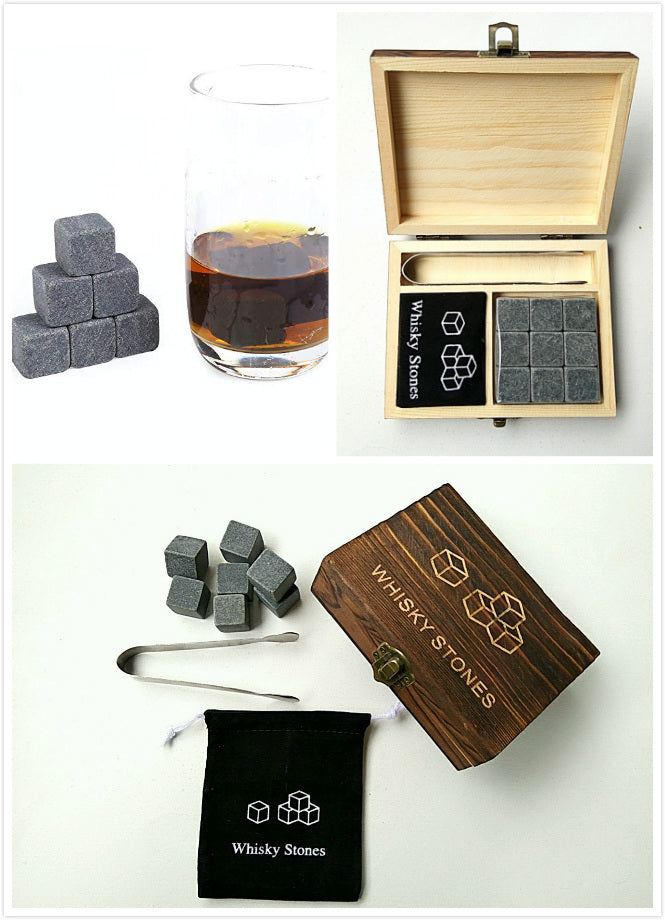 Luxe whiskey stones - Set van 9